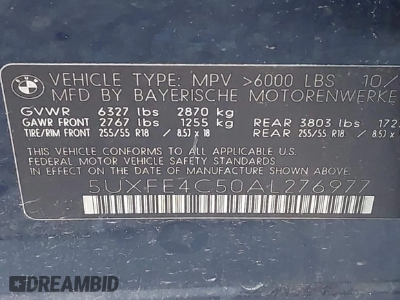 ✅ 2010 BMW X5 30i • VIN: 5UXFE4C50AL276977 • Lot: 44594218. Wystawiony na IAAI z przebiegiem 213 127 mil. Bezpłatny archiwum sprzedaży aukcyjnych z USA i szczegółowy raport historii pojazdu na DreamBid. Zdjęcie 9.