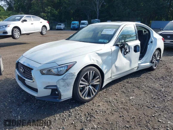 ✅ 2021 Infiniti Q50 Sensory • VIN: JN1EV7CR6MM752877 • Lot: 43059035. Listed on IAAI with 22,337 mi. Free auction sales archive from the USA and detailed vehicle history report at DreamBid. Image 6.