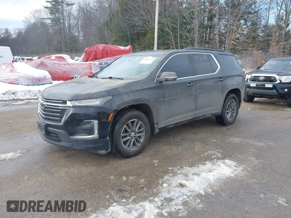 ✅ 2023 Chevrolet Traverse LT Cloth • VIN: 1GNEVGKW7PJ203528 • Lot: 44056438. Wystawiony na IAAI z przebiegiem 63 065 mil. Bezpłatny archiwum sprzedaży aukcyjnych z USA i szczegółowy raport historii pojazdu na DreamBid. Zdjęcie 2.