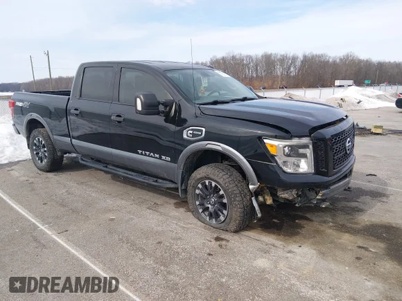 ✅ 2017 Nissan Titan Pro-4X • VIN: 1N6BA1F40HN543673 • Лот: 44348756. Опубликован ранее на IAAI с пробегом 221 991 миль. Бесплатный доступ к архиву аукционных продаж из США и подробный отчёт об истории автомобиля на DreamBid. Изображение 1.