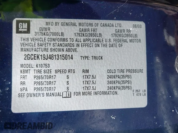✅ 2008 Chevrolet Silverado 1500 1LT • VIN: 2GCEK19J481315014 • Lot: 44308470. Wystawiony na IAAI z przebiegiem 121 988 mil. Bezpłatny archiwum sprzedaży aukcyjnych z USA i szczegółowy raport historii pojazdu na DreamBid. Zdjęcie 9.