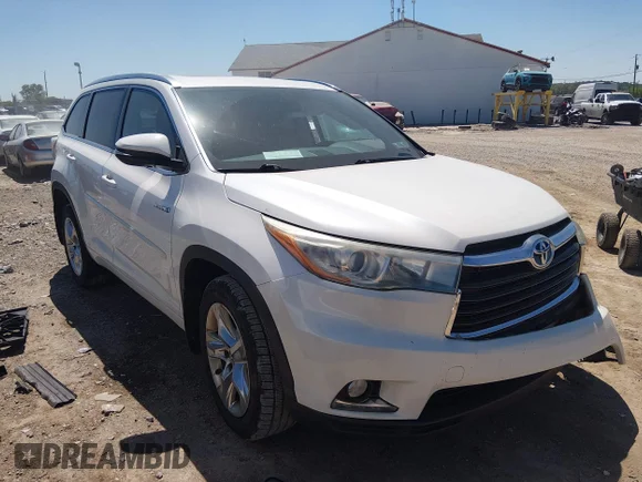 ✅ 2015 Toyota Highlander Limited • VIN: 5TDDCRFHXFS010888 • Lot: 45264970. Listed on IAAI with 107,031 mi. Free auction sales archive from the USA and detailed vehicle history report at DreamBid. Image 1.