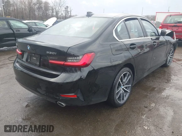 ✅ 2019 BMW 3 Series 330i xDrive • VIN: WBA5R7C58KAJ82195 • Lot: 44599496. Listed on IAAI with 58,753 mi. Free auction sales archive from the USA and detailed vehicle history report at DreamBid. Image 4.