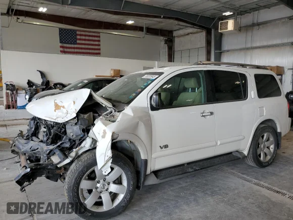 ✅ 2008 Nissan Armada LE • VIN: 5N1BA08C98N610297 • Lot: 70020945. Wystawiony na Copart z przebiegiem 209 558 mil. Bezpłatny archiwum sprzedaży aukcyjnych z USA i szczegółowy raport historii pojazdu na DreamBid. Zdjęcie 1.