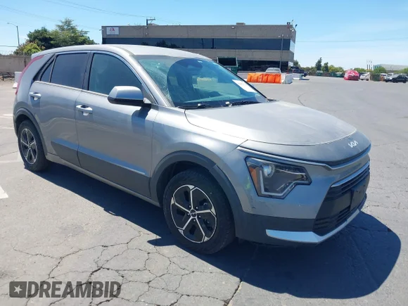 ✅ 2023 Kia Niro LX • VIN: KNDCP3LE7P5070464 • Lot: 42952721. Listed on IAAI with 20,340 mi. Free auction sales archive from the USA and detailed vehicle history report at DreamBid. Image 1.