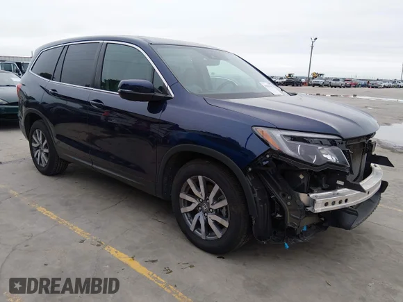 ✅ 2019 Honda Pilot EX-L • VIN: 5FNYF5H5XKB010215 • Lot: 45015758. Listed on IAAI with 74,936 mi. Free auction sales archive from the USA and detailed vehicle history report at DreamBid. Image 1.