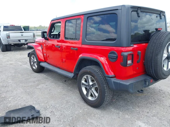 ✅ 2019 Jeep Wrangler Unlimited Sahara • VIN: 1C4HJXEG4KW573157 • Lot: 42118373. Wystawiony na IAAI z przebiegiem 105 890 mil. Bezpłatny archiwum sprzedaży aukcyjnych z USA i szczegółowy raport historii pojazdu na DreamBid. Zdjęcie 3.