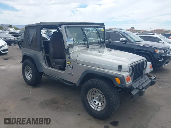 ✅ 2000 Jeep Wrangler SE • VIN: 1J4FA29P2YP726846 • Lot: 45485234. Listed on IAAI with Not provided. Free auction sales archive from the USA and detailed vehicle history report at DreamBid. Image 1.