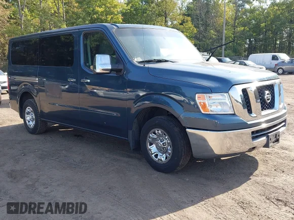 ✅ 2013 Nissan NV SV • VIN: 5BZBF0AA2DN202720 • Lot: 43266907. Listed on IAAI with 180,183 mi. Free auction sales archive from the USA and detailed vehicle history report at DreamBid. Image 1.