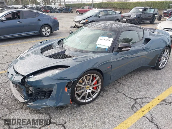 ✅ 2021 Lotus Evora • VIN: SCCLMDDN7MHA21208 • Lot: 44233556. Listed on IAAI with 19,192 mi. Free auction sales archive from the USA and detailed vehicle history report at DreamBid. Image 2.