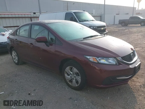 ✅ 2014 Honda Civic LX • VIN: 2HGFB2F55EH504096 • Lot: 45464000. Wystawiony na IAAI z przebiegiem 53 980 mil. Bezpłatny archiwum sprzedaży aukcyjnych z USA i szczegółowy raport historii pojazdu na DreamBid. Zdjęcie 1.