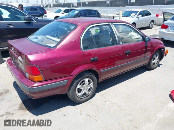 ✅ 1995 Toyota Tercel DX • VIN: JT2EL56E5S0031771 • Lot: 42704176. Wystawiony na IAAI z przebiegiem 218 161 mil. Bezpłatny archiwum sprzedaży aukcyjnych z USA i szczegółowy raport historii pojazdu na DreamBid. Zdjęcie 4.