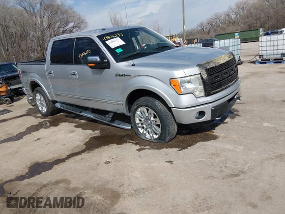 ✅ 2011 Ford F-150 Lariat • VIN: 1FTFW1ET4BFC76487 • Lot: 43806273. Listed on IAAI with 176,167 mi. Free auction sales archive from the USA and detailed vehicle history report at DreamBid. Image 1.