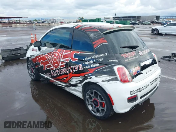 ✅ 2015 FIAT 500 Sport • VIN: 3C3CFFBR1FT721552 • Lot: 43725014. Listed on IAAI with 104,661 mi. Free auction sales archive from the USA and detailed vehicle history report at DreamBid. Image 3.