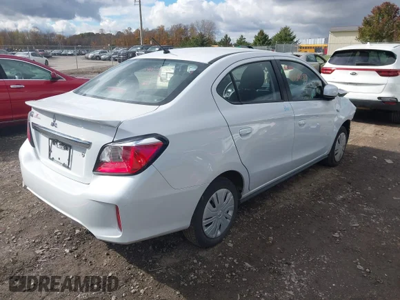 ✅ 2024 Mitsubishi Mirage ES • VIN: ML32FUFJ1RHF04656 • Lot: 43501287. Wystawiony na IAAI z przebiegiem 23 174 mil. Bezpłatny archiwum sprzedaży aukcyjnych z USA i szczegółowy raport historii pojazdu na DreamBid. Zdjęcie 4.