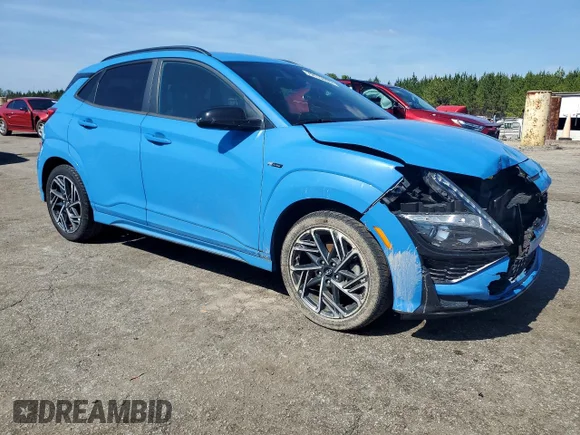 ✅ 2022 Hyundai Kona N Line • VIN: KM8K33A32NU859614 • Lot: 79113195. Wystawiony na Copart z przebiegiem 104 002 mil. Bezpłatny archiwum sprzedaży aukcyjnych z USA i szczegółowy raport historii pojazdu na DreamBid. Zdjęcie 4.