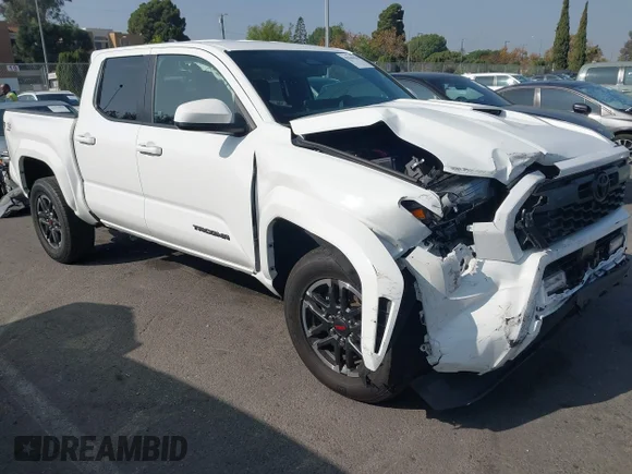✅ 2024 Toyota Tacoma SR5 • VIN: 3TMLB5JN3RM063330 • Lot: 43566354. Listed on IAAI with 22,767 mi. Free auction sales archive from the USA and detailed vehicle history report at DreamBid. Image 1.