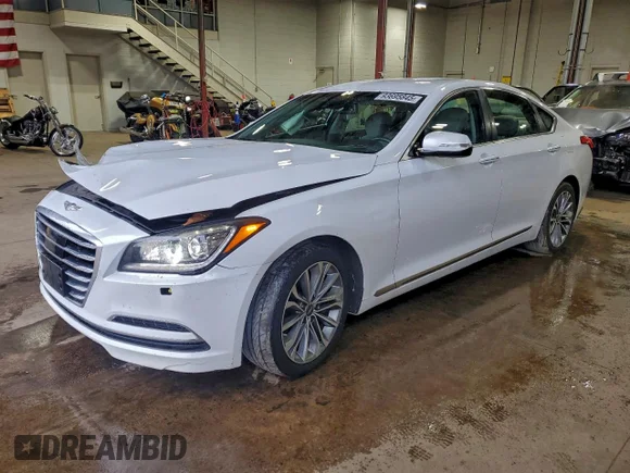 ✅ 2017 Genesis G80 3.8L • VIN: KMHGN4JE6HU206408 • Lot: 93695845. Listed on Copart with 118,190 mi. Free auction sales archive from the USA and detailed vehicle history report at DreamBid. Image 1.