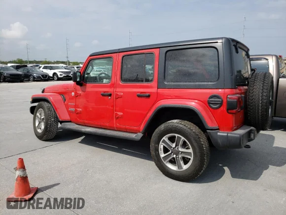 ✅ 2020 Jeep Wrangler Unlimited Sahara • VIN: 1C4HJXEN1LW165862 • Lot: 43370563. Wystawiony na Copart z przebiegiem 8 015 mil. Bezpłatny archiwum sprzedaży aukcyjnych z USA i szczegółowy raport historii pojazdu na DreamBid. Zdjęcie 2.