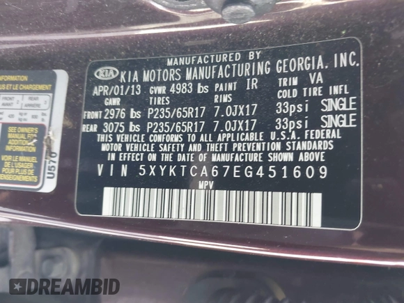 ✅ 2014 Kia Sorento LX • VIN: 5XYKTCA67EG451609 • Lot: 43704744. Wystawiony na IAAI z przebiegiem 261 403 mil. Bezpłatny archiwum sprzedaży aukcyjnych z USA i szczegółowy raport historii pojazdu na DreamBid. Zdjęcie 9.