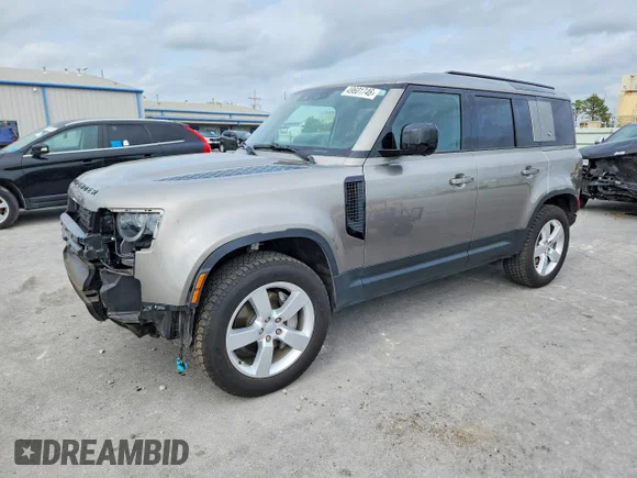 ✅ 2024 Land Rover Defender S • VIN: SALEJ7EU4R2352550 • Лот: 49601746. Опубликован ранее на Copart с пробегом 22 160 миль. Бесплатный доступ к архиву аукционных продаж из США и подробный отчёт об истории автомобиля на DreamBid. Изображение 1.