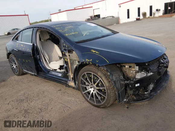 ✅ 2023 Mercedes-Benz EQS 580 • VIN: W1KCG4EB6PA026039 • Lot: 44868479. Listed on IAAI with 19,020 mi. Free auction sales archive from the USA and detailed vehicle history report at DreamBid. Image 1.