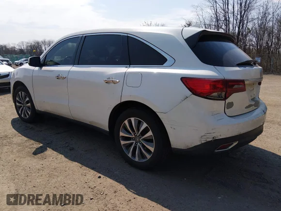 ✅ 2016 Acura MDX Technology • VIN: 5FRYD4H68GB023298 • Lot: 44721560. Wystawiony na IAAI z przebiegiem 380 036 mil. Bezpłatny archiwum sprzedaży aukcyjnych z USA i szczegółowy raport historii pojazdu na DreamBid. Zdjęcie 3.