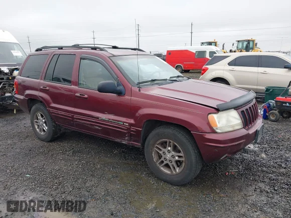 ✅ 1999 Jeep Grand Cherokee Limited • VIN: 1J4GW68S9XC532100 • Lot: 44000798. Listed on IAAI with 195,160 mi. Free auction sales archive from the USA and detailed vehicle history report at DreamBid. Image 1.