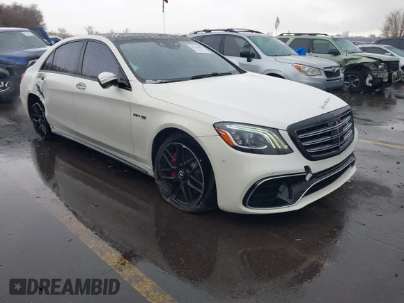 ✅ 2019 Mercedes-Benz S 63 AMG • VIN: WDDUG8JBXKA434294 • Lot: 41239594. Wystawiony na IAAI z przebiegiem 65 778 mil. Bezpłatny archiwum sprzedaży aukcyjnych z USA i szczegółowy raport historii pojazdu na DreamBid. Zdjęcie 1.