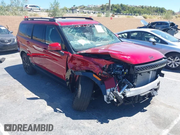 ✅ 2025 Hyundai Santa Fe Calligraphy • VIN: 5NMP54G12SH027290 • Lot: 42991119. Listed on IAAI with 6,532 mi. Free auction sales archive from the USA and detailed vehicle history report at DreamBid. Image 1.
