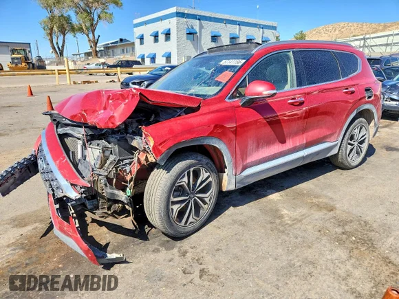 ✅ 2019 Hyundai Santa Fe Limited • VIN: 5NMS53AA2KH048752 • Lot: 57141196. Listed on Copart with 98,315 mi. Free auction sales archive from the USA and detailed vehicle history report at DreamBid. Image 1.