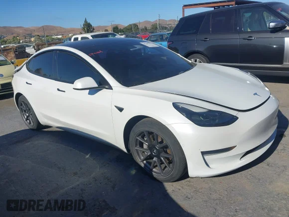 ✅ 2021 Tesla Model 3 Standard Range Plus • VIN: 5YJ3E1EA1MF002756 • Lot: 45202439. Listed on IAAI with 102,503 mi. Free auction sales archive from the USA and detailed vehicle history report at DreamBid. Image 1.