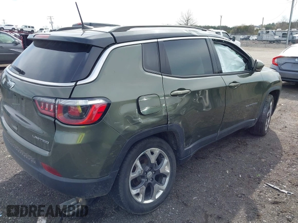 ✅ 2018 Jeep Compass Limited • VIN: 3C4NJDCB9JT397378 • Lot: 44648632. Listed on IAAI with Not provided. Free auction sales archive from the USA and detailed vehicle history report at DreamBid. Image 4.