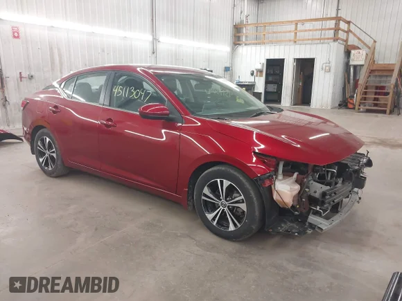 ✅ 2022 Nissan Sentra SV • VIN: 3N1AB8CV4NY223954 • Lot: 45113047. Wystawiony na IAAI z przebiegiem 81 416 mil. Bezpłatny archiwum sprzedaży aukcyjnych z USA i szczegółowy raport historii pojazdu na DreamBid. Zdjęcie 1.