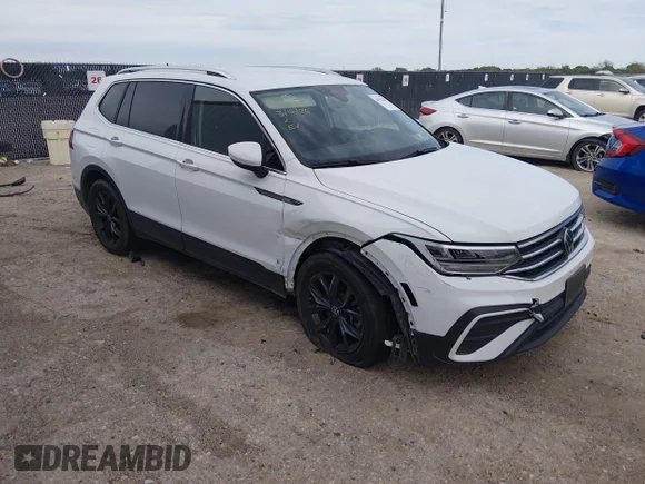 ✅ 2024 Volkswagen Tiguan SE • VIN: 3VV3B7AX6RM149343 • Lot: 44751240. Listed on IAAI with 56,664 mi. Free auction sales archive from the USA and detailed vehicle history report at DreamBid. Image 1.