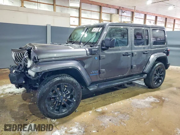 ✅ 2025 Jeep Wrangler Sahara • VIN: 1C4RJXP6XSW601875 • Лот: 73904885. Опубліковано раніше на Copart з пробігом 9 183 миль. Безкоштовний доступ до архіву аукціонних продажів зі США та докладний звіт про історію автомобіля на DreamBid. Зображення 1.