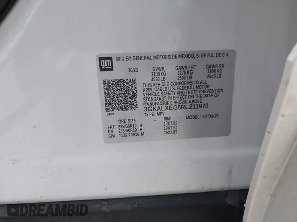 ✅ 2024 GMC Terrain Denali • VIN: 3GKALXEG5RL211970 • Лот: 44061180. Опубліковано раніше на IAAI з пробігом 23 385 миль. Безкоштовний доступ до архіву аукціонних продажів зі США та докладний звіт про історію автомобіля на DreamBid. Зображення 9.
