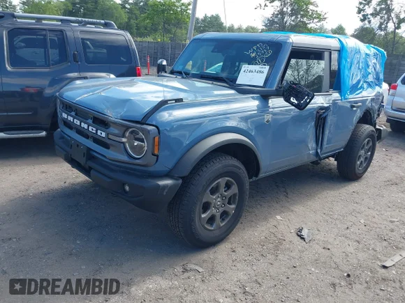 ✅ 2024 Ford Bronco Big Bend • VIN: 1FMDE7BH9RLB34429 • Лот: 42463486. Опубліковано раніше на IAAI з пробігом 1 575 миль. Безкоштовний доступ до архіву аукціонних продажів зі США та докладний звіт про історію автомобіля на DreamBid. Зображення 2.