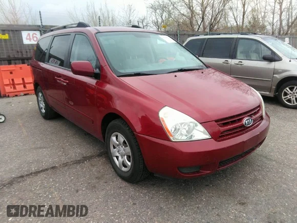 ✅ 2008 Kia Sedona LX • VIN: KNDMB233786250423 • Lot: 41968729. Wystawiony na IAAI z przebiegiem 167 501 mil. Bezpłatny archiwum sprzedaży aukcyjnych z USA i szczegółowy raport historii pojazdu na DreamBid. Zdjęcie 1.