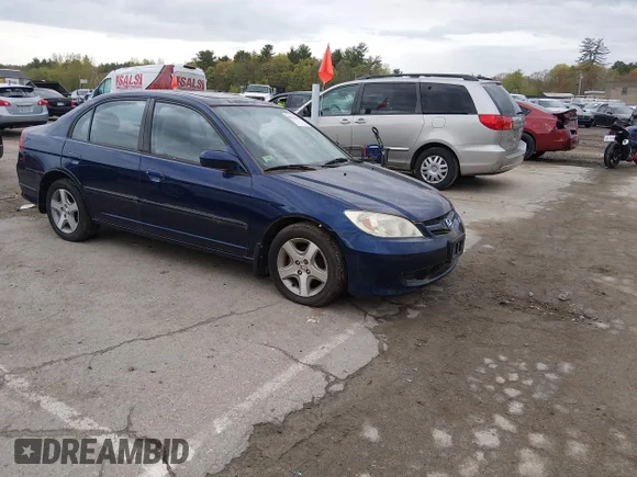 ✅ 2004 Honda Civic EX • VIN: 2HGES26734H562140 • Lot: 45118145. Listed on IAAI with 162,312 mi. Free auction sales archive from the USA and detailed vehicle history report at DreamBid. Image 1.