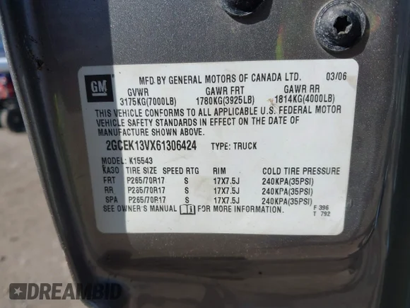 ✅ 2006 Chevrolet Silverado 1500 LS • VIN: 2GCEK13VX61306424 • Lot: 45000451. Wystawiony na IAAI z przebiegiem 128 666 mil. Bezpłatny archiwum sprzedaży aukcyjnych z USA i szczegółowy raport historii pojazdu na DreamBid. Zdjęcie 9.