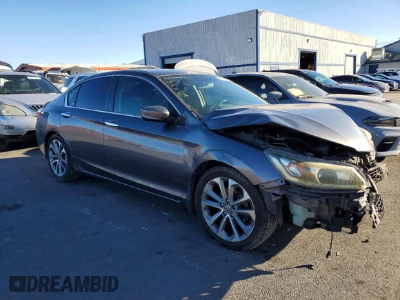 ✅ 2013 Honda Accord Sport • VIN: 1HGCR2F51DA030871 • Lot: 76158045. Listed on Copart with 175,444 mi. Free auction sales archive from the USA and detailed vehicle history report at DreamBid. Image 4.