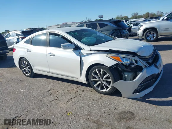 ✅ 2016 Hyundai Azera • VIN: KMHFG4JGXGA509750 • Lot: 44594048. Wystawiony na IAAI z przebiegiem 150 945 mil. Bezpłatny archiwum sprzedaży aukcyjnych z USA i szczegółowy raport historii pojazdu na DreamBid. Zdjęcie 1.