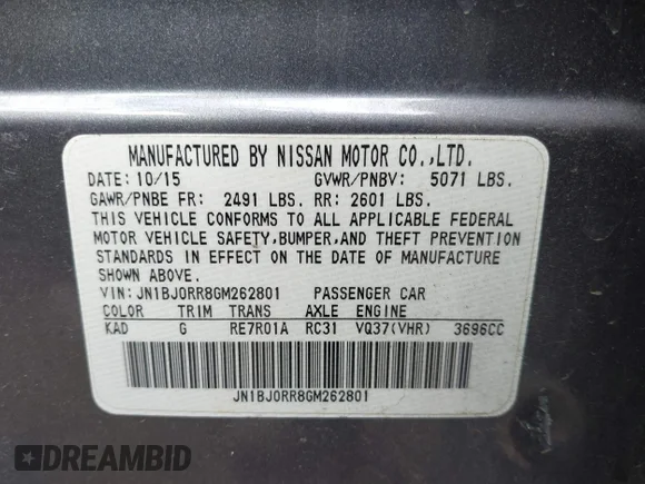✅ 2016 Infiniti QX50 • VIN: JN1BJ0RR8GM262801 • Lot: 44304315. Wystawiony na IAAI z przebiegiem 56 195 mil. Bezpłatny archiwum sprzedaży aukcyjnych z USA i szczegółowy raport historii pojazdu na DreamBid. Zdjęcie 9.