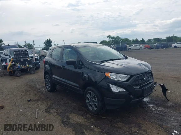 ✅ 2021 Ford EcoSport S • VIN: MAJ6S3FLXMC450952 • Lot: 45395880. Listed on IAAI with 33,558 mi. Free auction sales archive from the USA and detailed vehicle history report at DreamBid. Image 1.