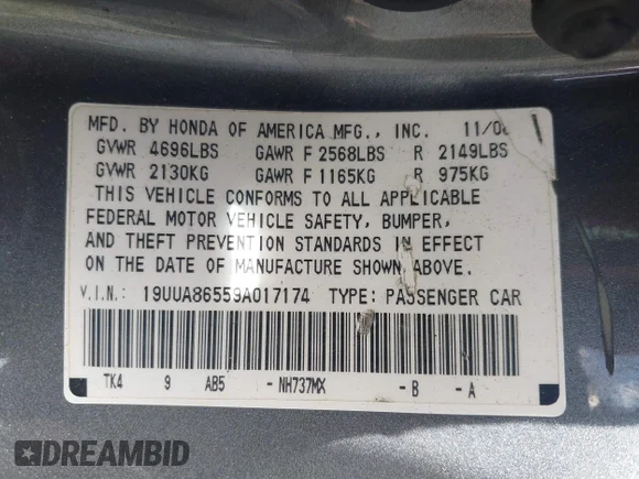 ✅ 2009 Acura TL Technology • VIN: 19UUA86559A017174 • Lot: 44905109. Wystawiony na IAAI z przebiegiem 272 793 mil. Bezpłatny archiwum sprzedaży aukcyjnych z USA i szczegółowy raport historii pojazdu na DreamBid. Zdjęcie 9.