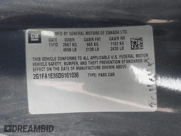 ✅ 2013 Chevrolet Camaro LS • VIN: 2G1FA1E36D9161036 • Lot: 44092000. Wystawiony na IAAI z przebiegiem 110 133 mil. Bezpłatny archiwum sprzedaży aukcyjnych z USA i szczegółowy raport historii pojazdu na DreamBid. Zdjęcie 9.
