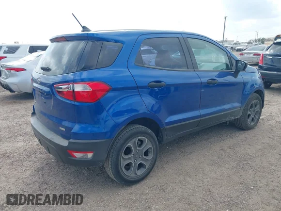 ✅ 2020 Ford EcoSport S • VIN: MAJ3S2FE3LC385617 • Lot: 43719724. Wystawiony na IAAI z przebiegiem 69 482 mil. Bezpłatny archiwum sprzedaży aukcyjnych z USA i szczegółowy raport historii pojazdu na DreamBid. Zdjęcie 4.
