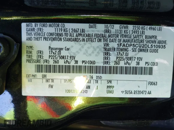 ✅ 2013 Ford C-Max SEL • VIN: 1FADP5CU2DL510935 • Лот: 42142613. Опубліковано раніше на IAAI з пробігом 162 788 миль. Безкоштовний доступ до архіву аукціонних продажів зі США та докладний звіт про історію автомобіля на DreamBid. Зображення 9.