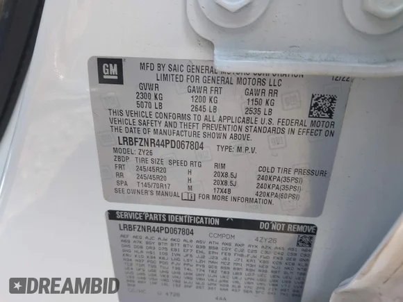 ✅ 2023 Buick Envision Essence • VIN: LRBFZNR44PD067804 • Лот: 42550867. Опубликован ранее на IAAI с пробегом 54 346 миль. Бесплатный доступ к архиву аукционных продаж из США и подробный отчёт об истории автомобиля на DreamBid. Изображение 9.
